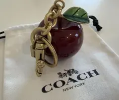 美品COACH コーチ アップルモチーフ キーホルダー バッグチャーム