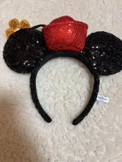 美品 ミッキー耳 スパンコールカチューシャ