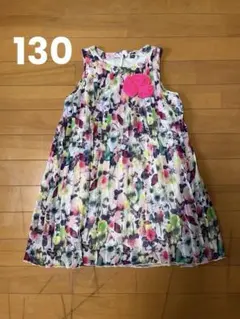 H&M花柄ノースリーブワンピース EUR128 US7-8y
