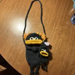 アニマルデザイン 編み物サコッシュ