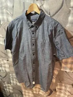 PATAGONIA 半袖シャツ パタゴニア XL コットン 薄ネイビー FK
