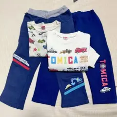 TOMICA＊トミカ 長袖 トレーナー ロンT ズボン 100cm 4点セット