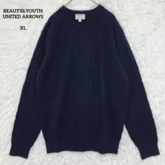 ビューティアンドユースユナイテッドアローズ カシミヤセーター XL ネイビー