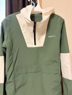 adidas neo アディダスネオ ハーフジップ パーカー グリーン XL