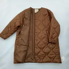 ZOOTIE ブラウン キルティングロングジャケット　Mサイズ