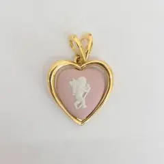 ウェッジウッド ハート型 ネックレストップ ペンダントトップ ピンク