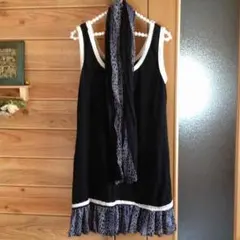 レオパード柄レース付き☆タンクニットOP