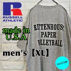 y468 USA製【RUSSELL】プリントTシャツ【メンズXL】ネイビー - メルカリ