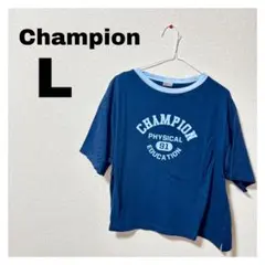 【良品】Champion Tシャツ L ネイビー