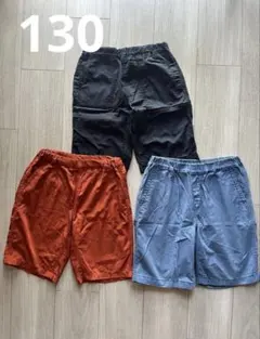 130サイズ　ショートパンツ3枚セット