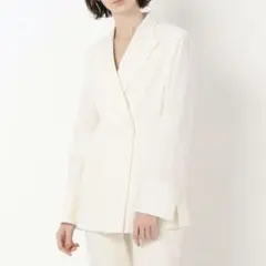 DES PRES ライトコットンストレッチ ピークドラペルジャケットのサムネイル