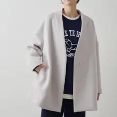 美品 ウィムガゼット 24AW メリンプミドルコート グレージュのサムネイル