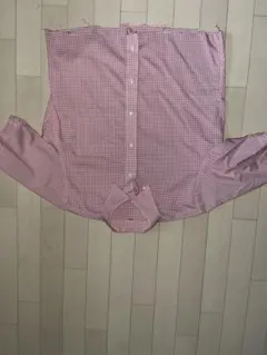 半袖チェックシャツ　短丈　ボックスシルエット　トレンド