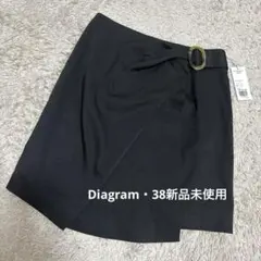 Diagram・ブラックタックミニスカート38新品、未使用のサムネイル
