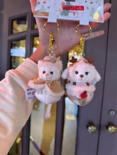 上海ディズニー冬限定雪だるま　クッキーアンとジェラトーニセット