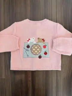 ファミリア　カーディガン　ピンク