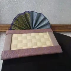 Z7.349❤️ 畳ヘリの扇 ミニ畳 飾り ハンドメイド