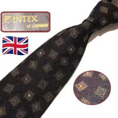 最安値 美品★メンズ ネクタイ FINTEX シルク イタリア製 刺繍 オシャレ