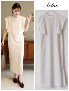 美品 クラスカ ata ノースリーブ ピンク ロング ワンピース - メルカリ