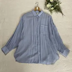 HK WORKS LONDON ボタンアップ シアーシャツ　 Mサイズのサムネイル