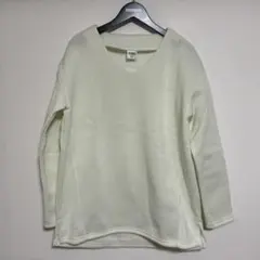IGNIO クリーム色 ニットフリーストップス 裏起毛　 未使用タグ付きサイズO