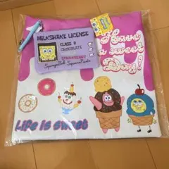 スポンジボブ ポーチ付きトートバッグ (アイスクリーム)