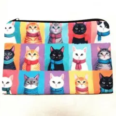 猫柄　ポーチ　化粧ポーチ　ねこ　ネコ