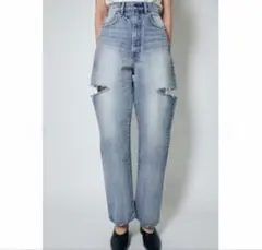 【MOUSSY】THIGH SLIT LOOSE STRAIGHT