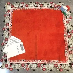 近沢レースどすこい日本レッド　タオルハンカチ