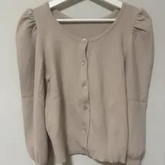 INGNIうすベージュ Mサイズ 長袖カーディガン