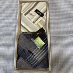 DKNY ストライプ ハンカチ 2枚セット