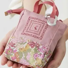 リバティプリントKINOKUNIYA 新品 エコバッグ ピンク