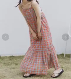 Kastane ティアードチェックキャミワンピース size0