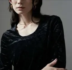 SALON adam et rope クラッシュベロア2wayロングスリーブ