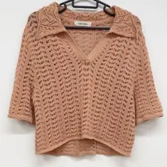 COCODEAL ブラウス 半袖 メリッシュショットセーター