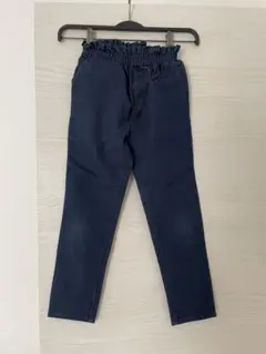 130cm ダークブルー ウエストゴムパンツ