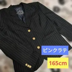 pink-latte 卒業式 ブレザー ストライプ M/165　黒　ブラック