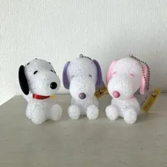 peanuts スヌーピー ライトマスコットキーホルダー　３点セット