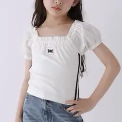 【新品タグ付き】10C REPIPI ラインメッシュオフショルT ホワイトのサムネイル