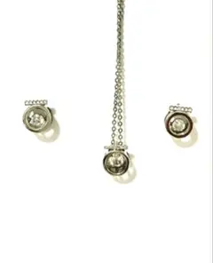 ダンシングストーン　ネックレス&ピアス（S925）