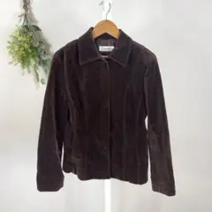 T1160 サエラ　コーデュロイ　ジャケット　美品　茶色　長袖　カジュアル　M