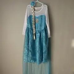 エルサ風ドレス 130 プリンセス　アナ雪　ハロウィン　コスプレ