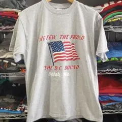 USA古着 星条旗 記念 パロディ プリント Tシャツ