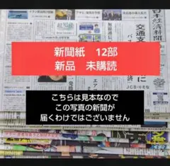 新聞紙　12部　新品　未購読