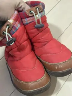 MOUNTER 赤いファー付きブーツ 19cm