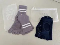 ヨガソックス 2足セット 滑り止め付き