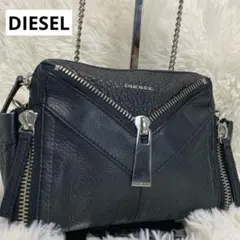 希少モデル◆DIESEL【LE-ZIPPER】本革ショルダーバッグ 羊革/牛革