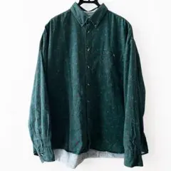 SONOMA 総柄シャツ ペイズリー グリーン XL 長袖 ボタンダウン 古着のサムネイル