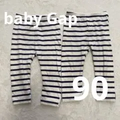 baby Gap レギンス 2枚セット 90cm ボーダー リボン　双子のサムネイル
