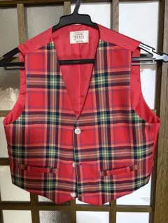 SNOB HOUSE 赤 チェック ベスト 130 キッズ　子供用